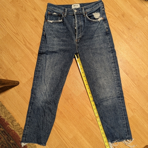 Agolde Distressed Riley Jeans - Picture 3 of 9